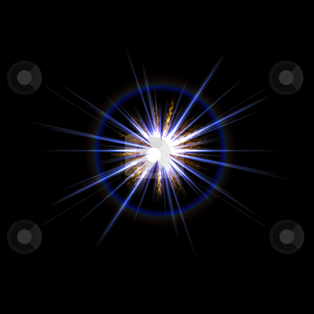 To use this stock image in your creative project, please select the size you need over to the right and click the "Add to Cart" button.
Your downloaded image will come with the Cutcaster watermark removed so don’t worry about the watermark you see on this page. Lens Flare Star Burst stock photo, A bright solar flare over a black background. by Todd Arena