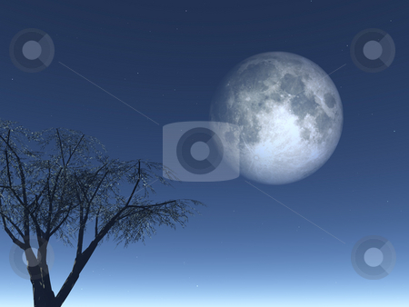 To use this stock image in your creative project, please select the size you need over to the right and click the "Add to Cart" button.
Your downloaded image will come with the Cutcaster watermark removed so don’t worry about the watermark you see on this page. Luna stock photo, Full moon and tree at night - 3d illustration by J?