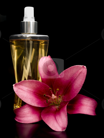 To use this stock image in your creative project, please select the size you need over to the right and click the "Add to Cart" button.
Your downloaded image will come with the Cutcaster watermark removed so don’t worry about the watermark you see on this page. Perfume with lilly stock photo, Perfume with lilly on a black background by John Teeter