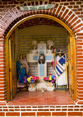 To use this stock image in your creative project, please select the size you need over to the right and click the "Add to Cart" button.
Your downloaded image will come with the Cutcaster watermark removed so don’t worry about the watermark you see on this page. Street Christian Shrine Janitzio Island Mexico stock photo, Christian Street Shrine Janitzio Island Patzcuaro Lake Mexico by William Perry