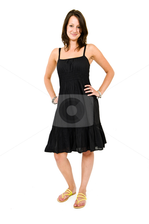 To use this stock image in your creative project, please select the size you need over to the right and click the "Add to Cart" button.
Your downloaded image will come with the Cutcaster watermark removed so don’t worry about the watermark you see on this page. Young woman stock photo, Young brunette standing with her hands on heer hips looking defiantly by Corepics VOF