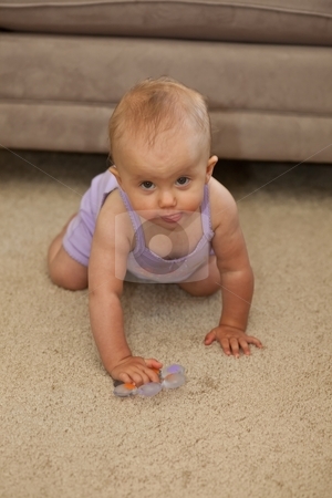 To use this stock image in your creative project, please select the size you need over to the right and click the "Add to Cart" button.
Your downloaded image will come with the Cutcaster watermark removed so don’t worry about the watermark you see on this page. Floorplay stock photo, Cute Caucasian baby girl playing on a floor. by Mariusz Jurgielewicz