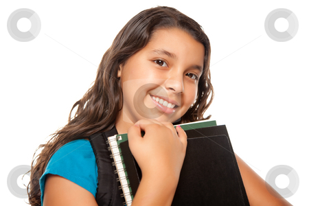 To use this stock image in your creative project, please select the size you need over to the right and click the "Add to Cart" button.
Your downloaded image will come with the Cutcaster watermark removed so don’t worry about the watermark you see on this page. Pretty Hispanic Girl with Books and Backpack stock photo, Pretty Hispanic Girl with Books and Backpack Ready for School Isolated on a White Background. by Andy Dean
