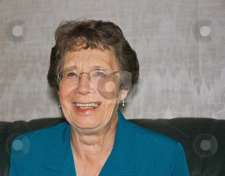 To use this stock image in your creative project, please select the size you need over to the right and click the "Add to Cart" button.
Your downloaded image will come with the Cutcaster watermark removed so don’t worry about the watermark you see on this page. Elderly Woman Smiling stock photo, This elderly woman is smiling and happy and wearing a teal colored shirt. by Valerie Garner