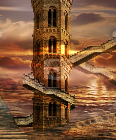 To use this stock image in your creative project, please select the size you need over to the right and click the "Add to Cart" button.
Your downloaded image will come with the Cutcaster watermark removed so don’t worry about the watermark you see on this page. Ethereal Towers stock photo, Italian imagination collage surrealism collection of surreal by Desislava Draganova