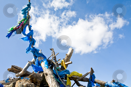 To use this stock image in your creative project, please select the size you need over to the right and click the "Add to Cart" button.
Your downloaded image will come with the Cutcaster watermark removed so don’t worry about the watermark you see on this page. Pile of wood stock photo, A pile of wood with prayer flags on a sunny day by Mircea Struteanu