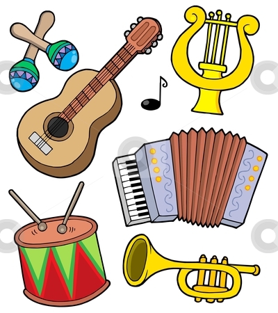 To use this stock image in your creative project, please select the size you need over to the right and click the "Add to Cart" button.
Your downloaded image will come with the Cutcaster watermark removed so don’t worry about the watermark you see on this page. Music instruments collection 1 stock vector clipart, Music instruments collection 1 - vector illustration. by Klara Viskova