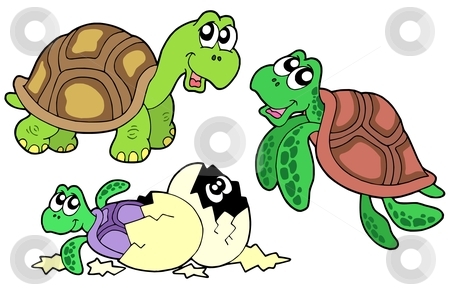 To use this stock image in your creative project, please select the size you need over to the right and click the "Add to Cart" button.
Your downloaded image will come with the Cutcaster watermark removed so don’t worry about the watermark you see on this page. Turtles collection stock vector clipart, Turtles collection on white background - vector illustration. by Klara Viskova