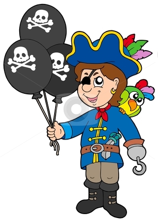 To use this stock image in your creative project, please select the size you need over to the right and click the "Add to Cart" button.
Your downloaded image will come with the Cutcaster watermark removed so don’t worry about the watermark you see on this page. Pirate boy with balloons stock vector clipart, Pirate boy with balloons - vector illustration. by Klara Viskova