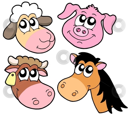To use this stock image in your creative project, please select the size you need over to the right and click the "Add to Cart" button.
Your downloaded image will come with the Cutcaster watermark removed so don’t worry about the watermark you see on this page. Farm animals details collection stock vector clipart, Farm animals details collection - vector illustration. by Klara Viskova