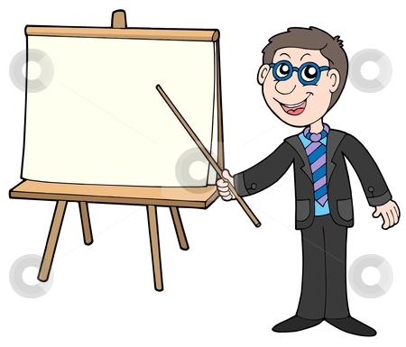To use this stock image in your creative project, please select the size you need over to the right and click the "Add to Cart" button.
Your downloaded image will come with the Cutcaster watermark removed so don’t worry about the watermark you see on this page. Businessman with table stock vector clipart, Businessman with table - vector illustration. by Klara Viskova