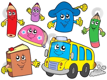 To use this stock image in your creative project, please select the size you need over to the right and click the "Add to Cart" button.
Your downloaded image will come with the Cutcaster watermark removed so don’t worry about the watermark you see on this page. Cute school illustrations collection stock vector clipart, Cute school illustrations collection - vector illustration. by Klara Viskova
