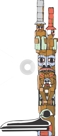 To use this stock image in your creative project, please select the size you need over to the right and click the "Add to Cart" button.
Your downloaded image will come with the Cutcaster watermark removed so don’t worry about the watermark you see on this page. Totem pole stock vector clipart, A totem pole in the style of Northwest Coast native cultures. by Jeffrey Thompson