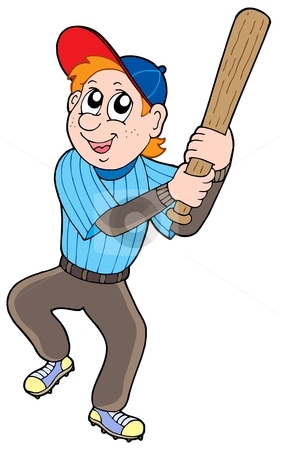 To use this stock image in your creative project, please select the size you need over to the right and click the "Add to Cart" button.
Your downloaded image will come with the Cutcaster watermark removed so don’t worry about the watermark you see on this page. Cute baseball player stock vector clipart, Cute baseball player - vector illustration. by Klara Viskova