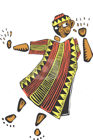 To use this stock image in your creative project, please select the size you need over to the right and click the "Add to Cart" button.
Your downloaded image will come with the Cutcaster watermark removed so don’t worry about the watermark you see on this page. Listen stock vector clipart, African man in colorful robes listening to something in the wind. by Jeffrey Thompson