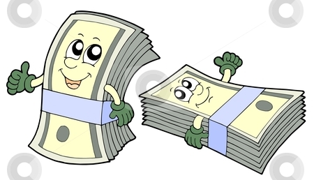 To use this stock image in your creative project, please select the size you need over to the right and click the "Add to Cart" button.
Your downloaded image will come with the Cutcaster watermark removed so don’t worry about the watermark you see on this page. Bank of cute banknotes stock vector clipart, Pair of cute banknotes - vector illustration. by Klara Viskova