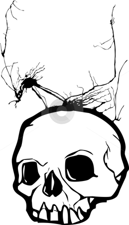 To use this stock image in your creative project, please select the size you need over to the right and click the "Add to Cart" button.
Your downloaded image will come with the Cutcaster watermark removed so don’t worry about the watermark you see on this page. Weed Skull stock vector clipart, Skull with weeds growing from its cranium. by Jeffrey Thompson