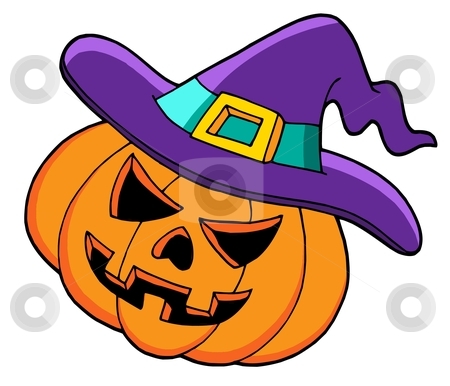 To use this stock image in your creative project, please select the size you need over to the right and click the "Add to Cart" button.
Your downloaded image will come with the Cutcaster watermark removed so don’t worry about the watermark you see on this page. Halloween pumpkin in hat stock vector clipart, Halloween pumpkin in hat - vector illustration. by Klara Viskova