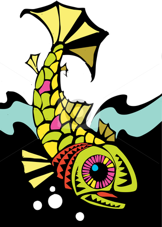 To use this stock image in your creative project, please select the size you need over to the right and click the "Add to Cart" button.
Your downloaded image will come with the Cutcaster watermark removed so don’t worry about the watermark you see on this page. Jumping Fish stock vector clipart, Graphical fish jumping in the ocean with waves and bubbles. by Jeffrey Thompson