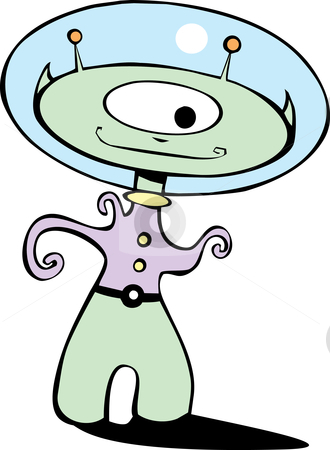To use this stock image in your creative project, please select the size you need over to the right and click the "Add to Cart" button.
Your downloaded image will come with the Cutcaster watermark removed so don’t worry about the watermark you see on this page. Retro Martian stock vector clipart, Retro styled friendly space alien in helmet. by Jeffrey Thompson