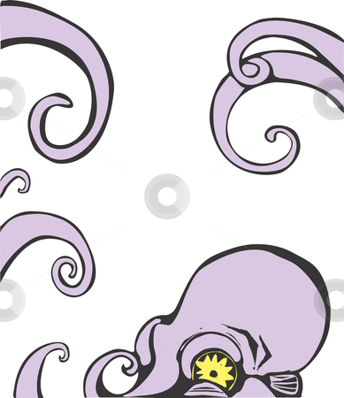 To use this stock image in your creative project, please select the size you need over to the right and click the "Add to Cart" button.
Your downloaded image will come with the Cutcaster watermark removed so don’t worry about the watermark you see on this page. Octopus Head stock vector clipart, Purple octopus head and arms. Can be moved around to border another image. by Jeffrey Thompson