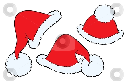 To use this stock image in your creative project, please select the size you need over to the right and click the "Add to Cart" button.
Your downloaded image will come with the Cutcaster watermark removed so don’t worry about the watermark you see on this page. Various Christmas caps vector illustration stock vector clipart, Various Christmas caps - vector illustration. by Klara Viskova