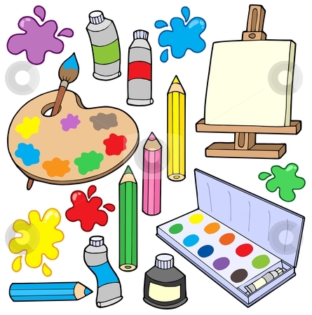 To use this stock image in your creative project, please select the size you need over to the right and click the "Add to Cart" button.
Your downloaded image will come with the Cutcaster watermark removed so don’t worry about the watermark you see on this page. Fine arts collection 1 stock vector clipart, Fine arts collection 1 - vector illustration. by Klara Viskova