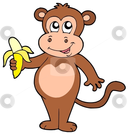 To use this stock image in your creative project, please select the size you need over to the right and click the "Add to Cart" button.
Your downloaded image will come with the Cutcaster watermark removed so don’t worry about the watermark you see on this page. Cute monkey with banana stock vector clipart, Cute monkey with banana - vector illustration. by Klara Viskova