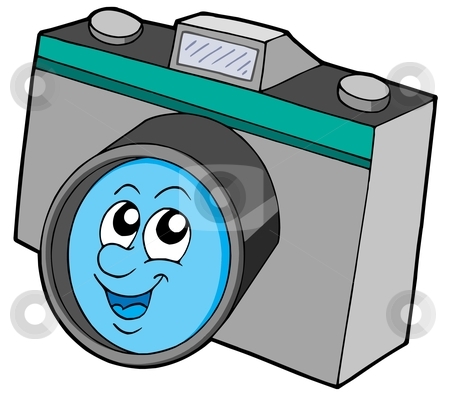 To use this stock image in your creative project, please select the size you need over to the right and click the "Add to Cart" button.
Your downloaded image will come with the Cutcaster watermark removed so don’t worry about the watermark you see on this page. Cute camera stock vector clipart, Cute camera with smiling face - vector illustration. by Klara Viskova
