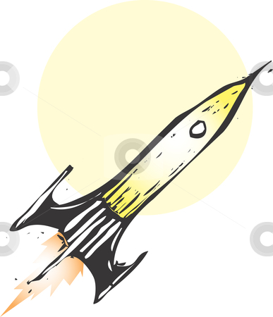 To use this stock image in your creative project, please select the size you need over to the right and click the "Add to Cart" button.
Your downloaded image will come with the Cutcaster watermark removed so don’t worry about the watermark you see on this page. Retro Rocket stock vector clipart, Retro Rocket ship blasting off into space. by Jeffrey Thompson