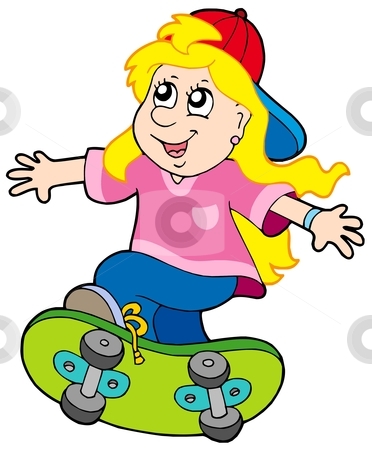 To use this stock image in your creative project, please select the size you need over to the right and click the "Add to Cart" button.
Your downloaded image will come with the Cutcaster watermark removed so don’t worry about the watermark you see on this page. Skateboarding girl stock vector clipart, Skateboarding girl on white background - vector illustration. by Klara Viskova