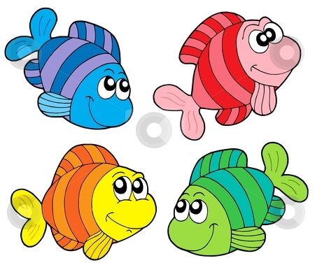 To use this stock image in your creative project, please select the size you need over to the right and click the "Add to Cart" button.
Your downloaded image will come with the Cutcaster watermark removed so don’t worry about the watermark you see on this page. Striped fishes collection stock vector clipart, Striped fishes collection - vector illustration. by Klara Viskova