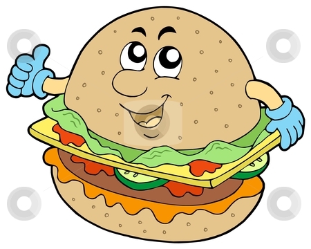 To use this stock image in your creative project, please select the size you need over to the right and click the "Add to Cart" button.
Your downloaded image will come with the Cutcaster watermark removed so don’t worry about the watermark you see on this page. Cartoon hamburger stock vector clipart, Cartoon hamburger on white background - vector illustration. by Klara Viskova