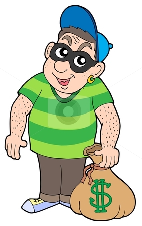 To use this stock image in your creative project, please select the size you need over to the right and click the "Add to Cart" button.
Your downloaded image will come with the Cutcaster watermark removed so don’t worry about the watermark you see on this page. Cute bank thief stock vector clipart, Cute bank thief - vector illustration. by Klara Viskova