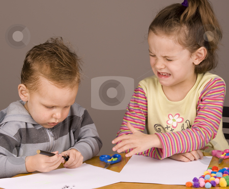To use this stock image in your creative project, please select the size you need over to the right and click the "Add to Cart" button.
Your downloaded image will come with the Cutcaster watermark removed so don’t worry about the watermark you see on this page. Girl crying stock photo, Girl crying because her brother took her pen by Jandrie Lombard