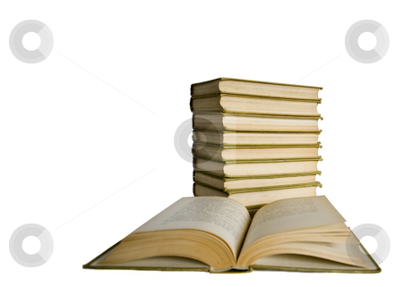 To use this stock image in your creative project, please select the size you need over to the right and click the "Add to Cart" button.
Your downloaded image will come with the Cutcaster watermark removed so don’t worry about the watermark you see on this page. Old books stock photo, Old books on white background by Minka Ruskova-Stefanova