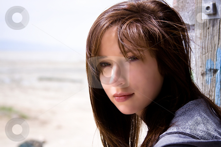 To use this stock image in your creative project, please select the size you need over to the right and click the "Add to Cart" button.
Your downloaded image will come with the Cutcaster watermark removed so don’t worry about the watermark you see on this page. Beautiful Teenager stock photo, Close up on a Beautiful Teenager Sitting on an Old Abandoned Train by Mehmet Dilsiz