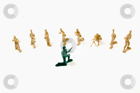 To use this stock image in your creative project, please select the size you need over to the right and click the "Add to Cart" button.
Your downloaded image will come with the Cutcaster watermark removed so don’t worry about the watermark you see on this page. Stubborn Concept - Plastic Army Men stock photo, Isolated Plastic Toy Soldiers - Stubborn Concept by Mehmet Dilsiz