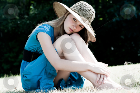 To use this stock image in your creative project, please select the size you need over to the right and click the "Add to Cart" button.
Your downloaded image will come with the Cutcaster watermark removed so don’t worry about the watermark you see on this page. Sweet beauty girl stock photo, Teenage girl in fresh and happy mood outside in the park by Frenk and Danielle Kaufmann