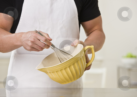 To use this stock image in your creative project, please select the size you need over to the right and click the "Add to Cart" button.
Your downloaded image will come with the Cutcaster watermark removed so don’t worry about the watermark you see on this page. Man with whisk. stock photo, White muscular male with whisk and bowl. Horizontal. by Jonathan Ross