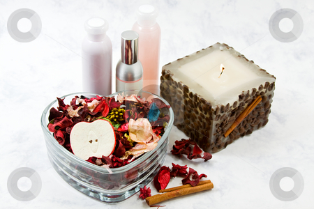 To use this stock image in your creative project, please select the size you need over to the right and click the "Add to Cart" button.
Your downloaded image will come with the Cutcaster watermark removed so don’t worry about the watermark you see on this page. Spa detente stock photo, Close up on a candle, lotions and potpourri - Spa Scene by Mehmet Dilsiz