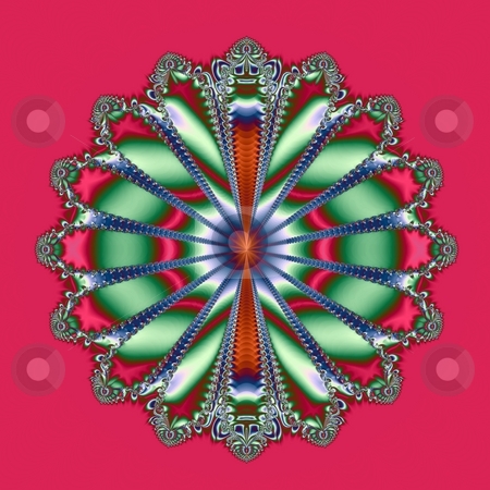To use this stock image in your creative project, please select the size you need over to the right and click the "Add to Cart" button.
Your downloaded image will come with the Cutcaster watermark removed so don’t worry about the watermark you see on this page. Medallion on Red stock photo, Computer generated geometric abstract design in green on a deep red background. by Colin Forrest