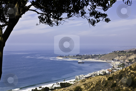 To use this stock image in your creative project, please select the size you need over to the right and click the "Add to Cart" button.
Your downloaded image will come with the Cutcaster watermark removed so don’t worry about the watermark you see on this page. Malibu Point stock photo, View of Malibu Point and pier from hillside by Bart Everett