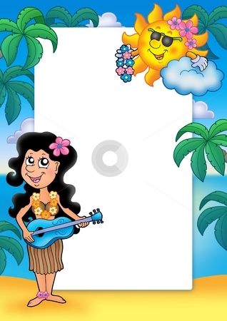 To use this stock image in your creative project, please select the size you need over to the right and click the "Add to Cart" button.
Your downloaded image will come with the Cutcaster watermark removed so don’t worry about the watermark you see on this page. Frame with Hawaiian girl stock photo, Frame with Hawaiian girl - color illustration. by Klara Viskova