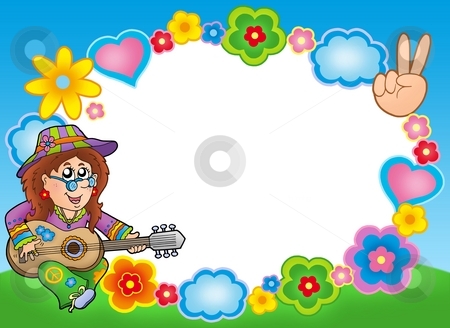 To use this stock image in your creative project, please select the size you need over to the right and click the "Add to Cart" button.
Your downloaded image will come with the Cutcaster watermark removed so don’t worry about the watermark you see on this page. Round hippie frame with guitarist stock photo, Round hippie frame with guitarist - color illustration. by Klara Viskova