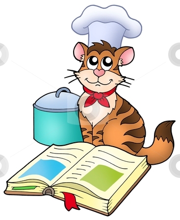 To use this stock image in your creative project, please select the size you need over to the right and click the "Add to Cart" button.
Your downloaded image will come with the Cutcaster watermark removed so don’t worry about the watermark you see on this page. Cartoon cat chef with recipe book stock photo, Cartoon cat chef with recipe book - color illustration. by Klara Viskova