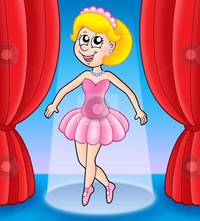To use this stock image in your creative project, please select the size you need over to the right and click the "Add to Cart" button.
Your downloaded image will come with the Cutcaster watermark removed so don’t worry about the watermark you see on this page. Pink ballerina stock photo, Pink ballerina on stage - color illustration. by Klara Viskova