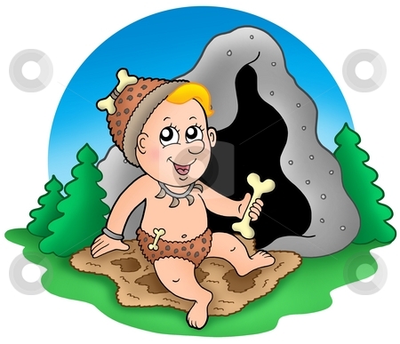 To use this stock image in your creative project, please select the size you need over to the right and click the "Add to Cart" button.
Your downloaded image will come with the Cutcaster watermark removed so don’t worry about the watermark you see on this page. Cartoon prehistoric baby before cave stock photo, Cartoon prehistoric baby before cave - color illustration. by Klara Viskova