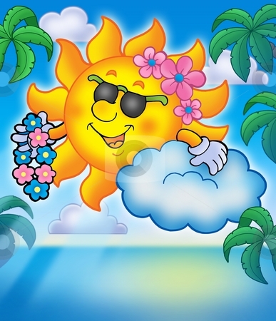 To use this stock image in your creative project, please select the size you need over to the right and click the "Add to Cart" button.
Your downloaded image will come with the Cutcaster watermark removed so don’t worry about the watermark you see on this page. Hawaiian sun with palms stock photo, Hawaiian sun with palms - color illustration. by Klara Viskova