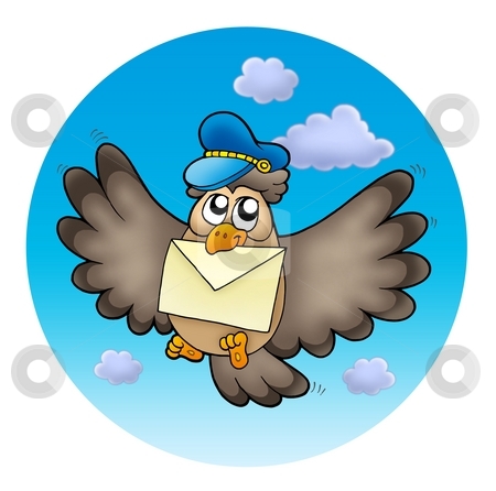 To use this stock image in your creative project, please select the size you need over to the right and click the "Add to Cart" button.
Your downloaded image will come with the Cutcaster watermark removed so don’t worry about the watermark you see on this page. Owl postman on sky stock photo, Owl postman on sky - color illustration. by Klara Viskova